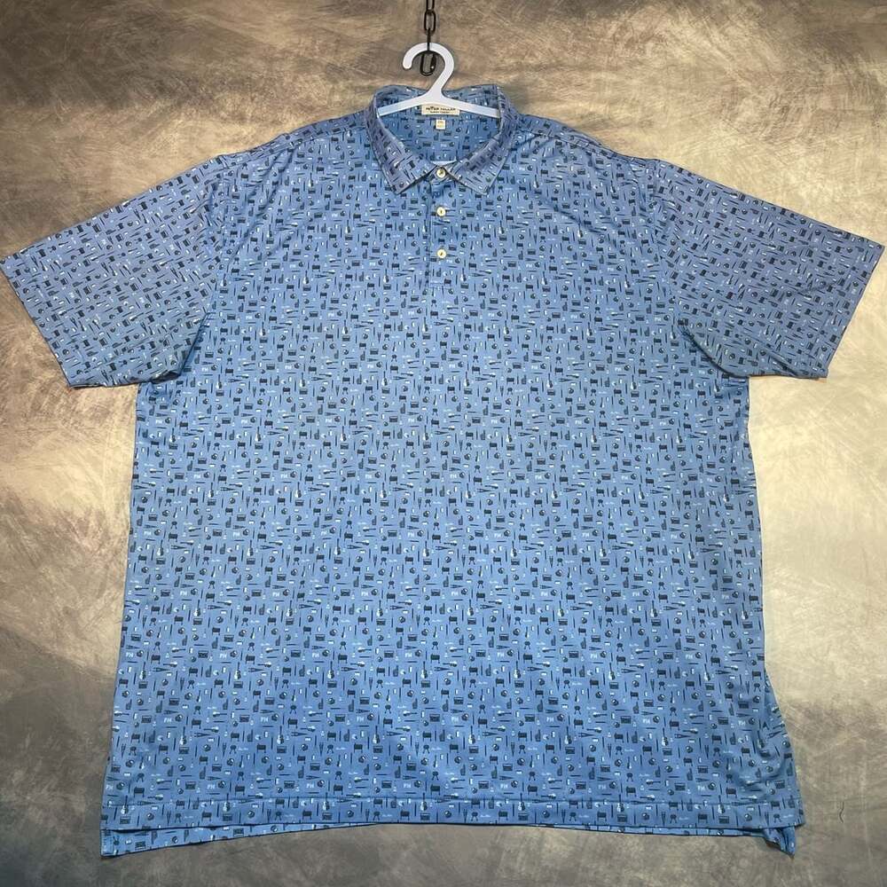 Peter Millar Summer Comfort Tailgate BBQ Tailgating Golf Polo Men's XXL